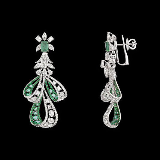 14K White Gold Diamond Jewellery - 11.014ct VVS-VS-GH with Colour Stones
