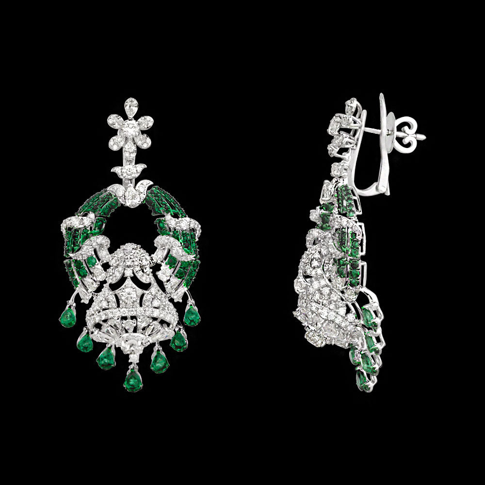 14K White Gold Diamond Jewellery - 8.729ct VS-SI-KL with Colour Stones