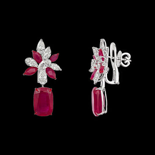 14K White Gold Diamond Jewellery - 4.403ct VS-SI-JK with Colour Stones