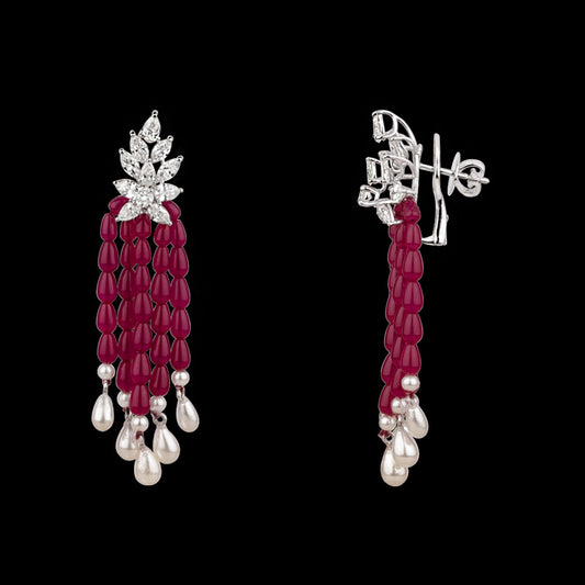14K White Gold Diamond Jewellery - 5.016ct VVS-VS-IJ with Colour Stones