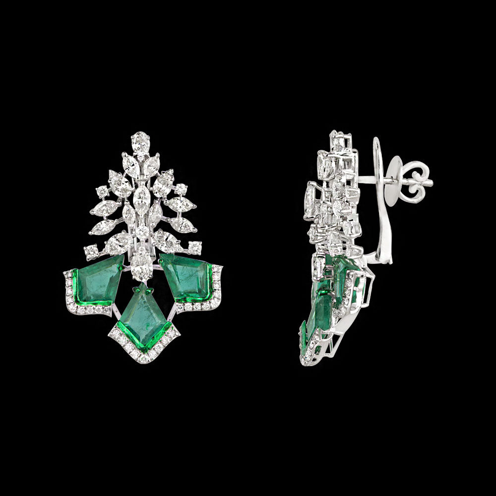 14K White Gold Diamond Jewellery - 6.003ct VS-SI-IJ with Colour Stones