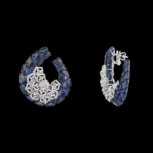 18K White Gold Diamond Jewellery - 5.159ct VS-SI-GH with Colour Stones