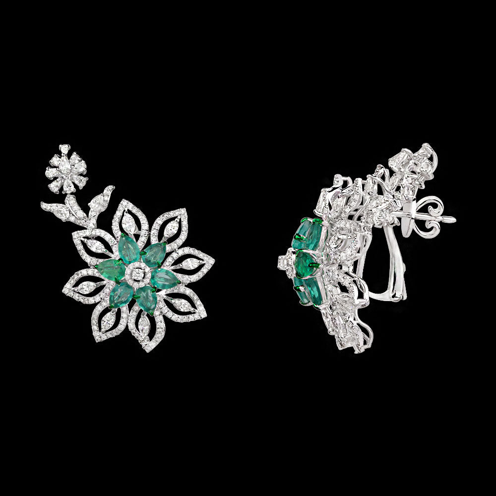 14K White Gold Diamond Jewellery - 4.516ct VS-SI-IJ with Colour Stones