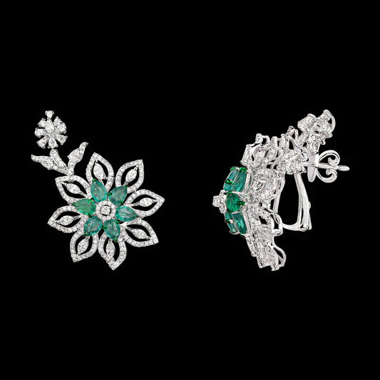 14K White Gold Diamond Jewellery - 4.516ct VS-SI-IJ with Colour Stones