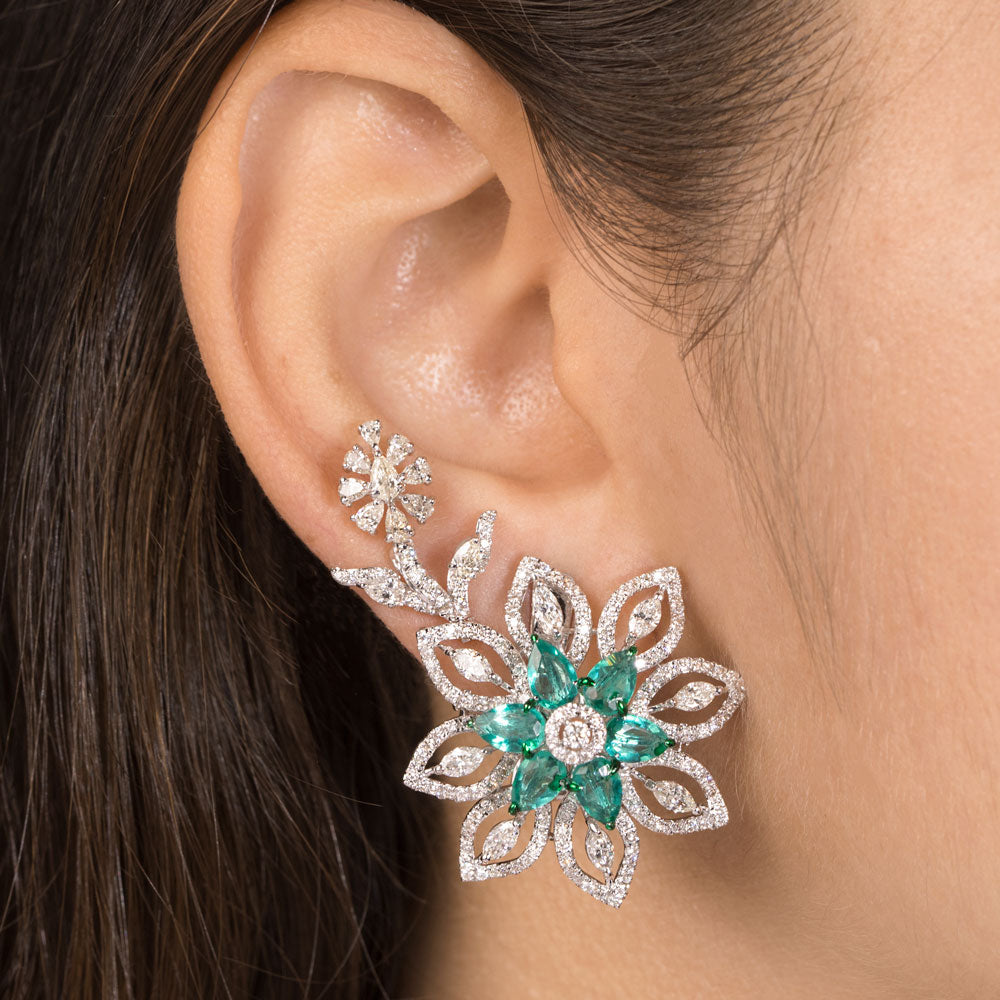 14K White Gold Diamond Jewellery - 4.516ct VS-SI-IJ with Colour Stones