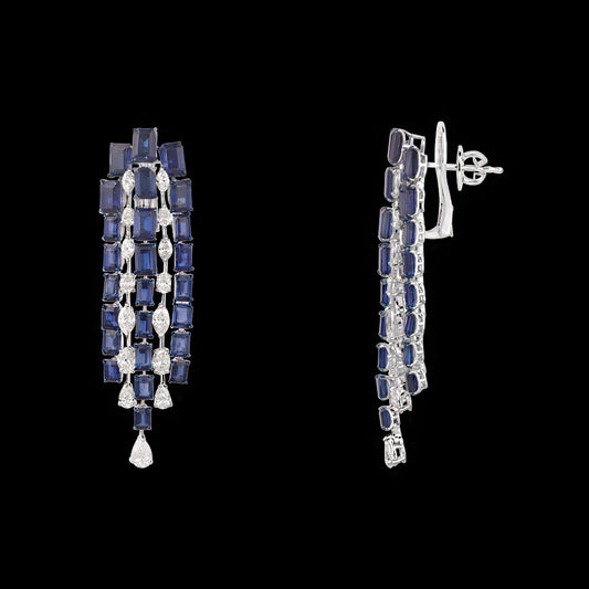 14K White Gold Diamond Jewellery - 5.035ct VS-SI-HIJ with Colour Stones