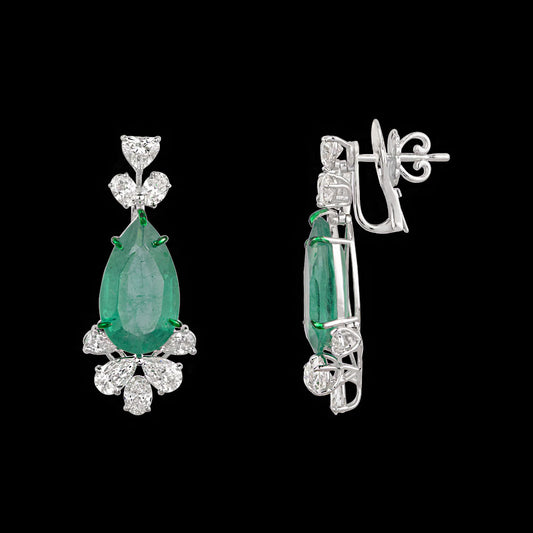 14K White Gold Diamond Jewellery - 5.088ct VVS-VS-HI with Colour Stones