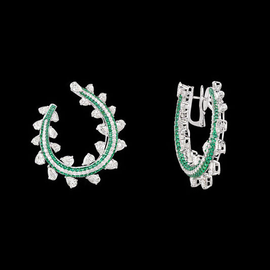 14K White Gold Diamond Jewellery - 8.875ct VS-SI-IJ with Colour Stones