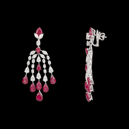 14K White Gold Diamond Jewellery - 9.27ct VVS-VS-HI with Colour Stones