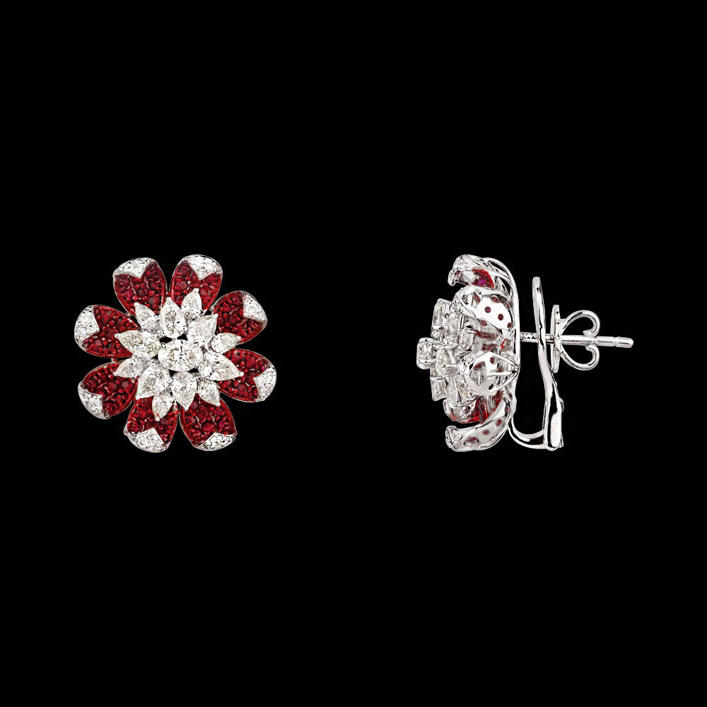 14K White Gold Diamond Jewellery - 4.469ct VS-SI-KL with Colour Stones