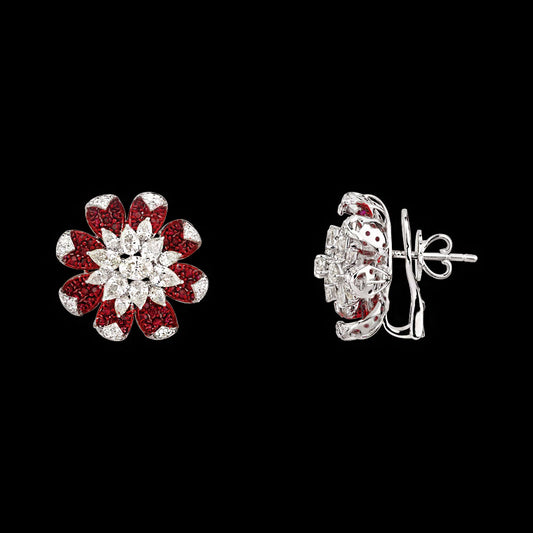 14K White Gold Diamond Jewellery - 4.469ct VS-SI-KL with Colour Stones