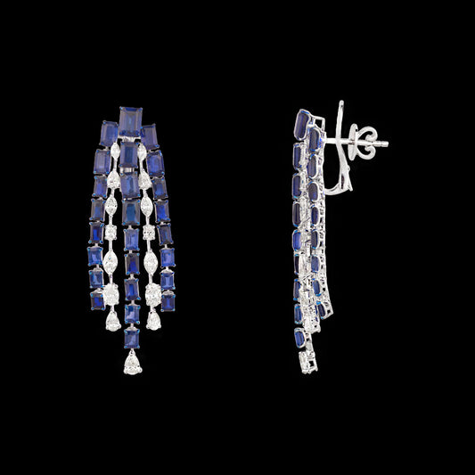 14K White Gold Diamond Jewellery - 5.393ct VS-SI-JK with Colour Stones