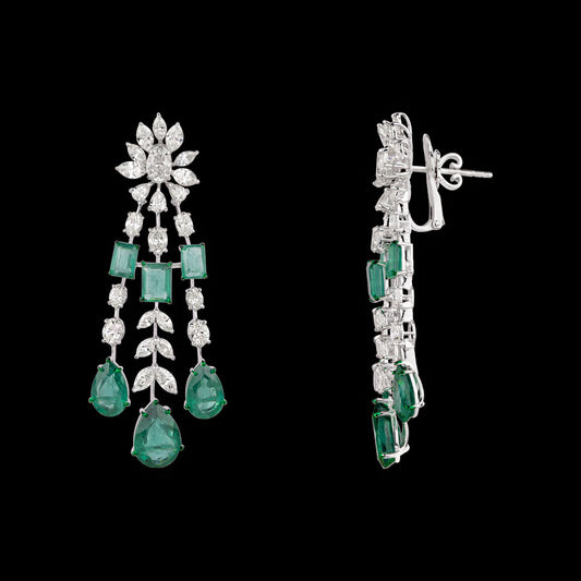 14K White Gold Diamond Jewellery - 12.473ct SI-WK with Colour Stones