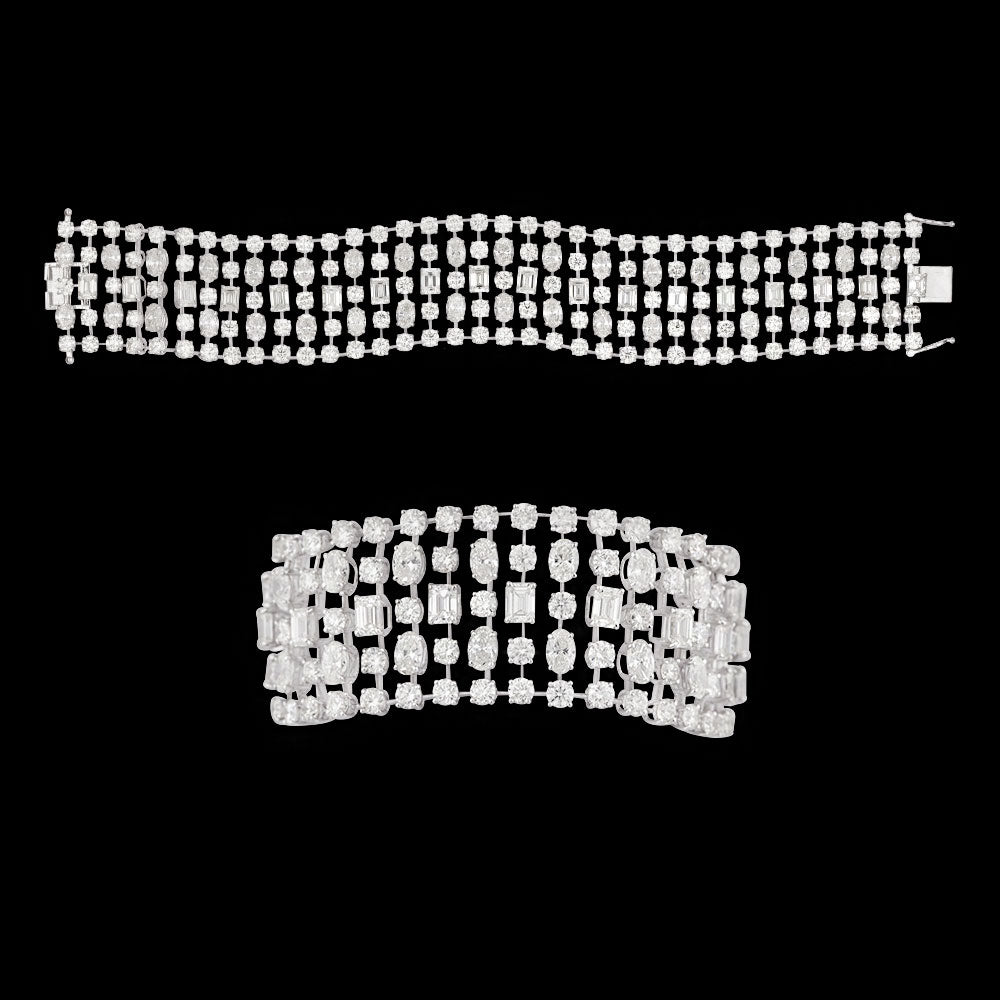 14K White Gold Diamond Bracelet - 37.279ct VS-SI-IJ