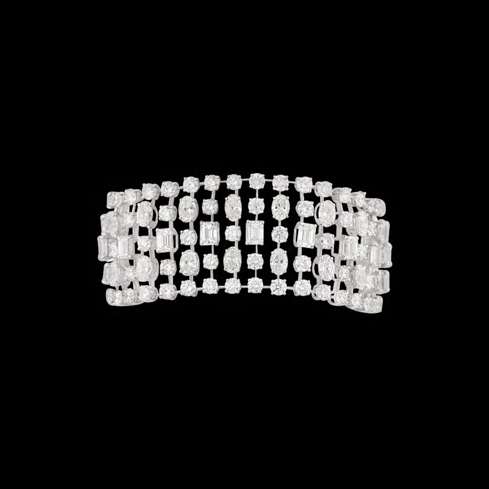 14K White Gold Diamond Bracelet - 37.279ct VS-SI-IJ