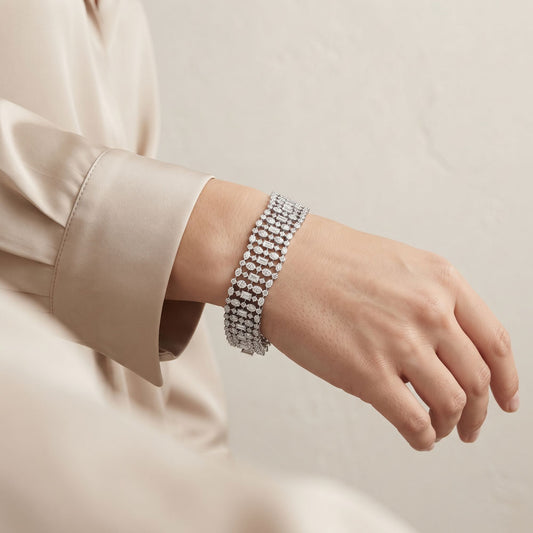 14K White Gold Diamond Bracelet - 37.279ct VS-SI-IJ