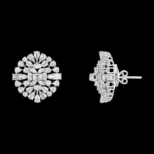 18K White Gold Diamond Earrings - 5.629ct VVS-VS-GH
