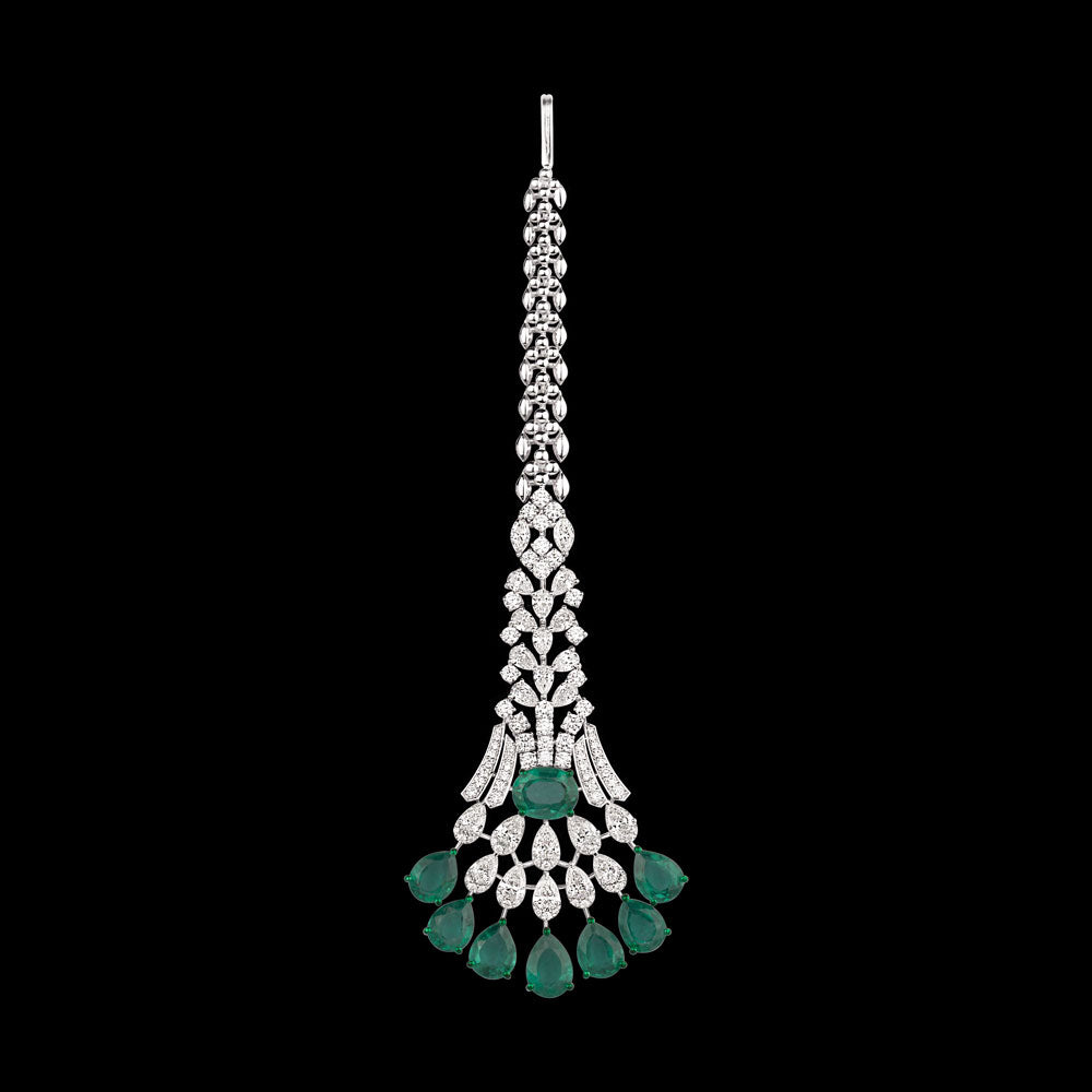18K White Gold Diamond Jewellery - 7.827ct VVS-VS-GH with Colour Stones