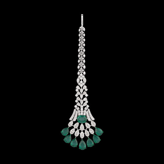 18K White Gold Diamond Jewellery - 7.827ct VVS-VS-GH with Colour Stones