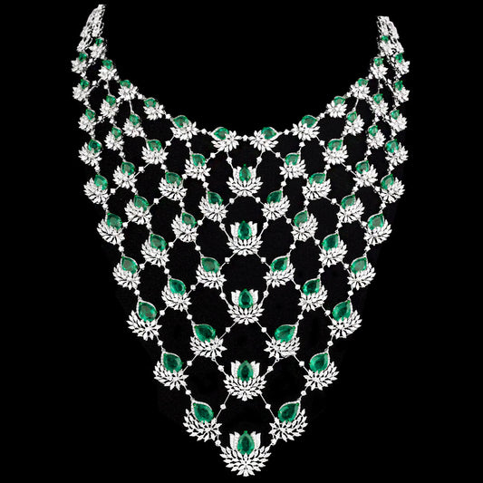 18K White Gold Diamond Necklace - 20.152ct VVS-EF