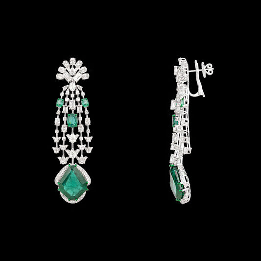 18K White Gold Diamond Jewellery - 13.799ct VVS-VS-HI with Colour Stones
