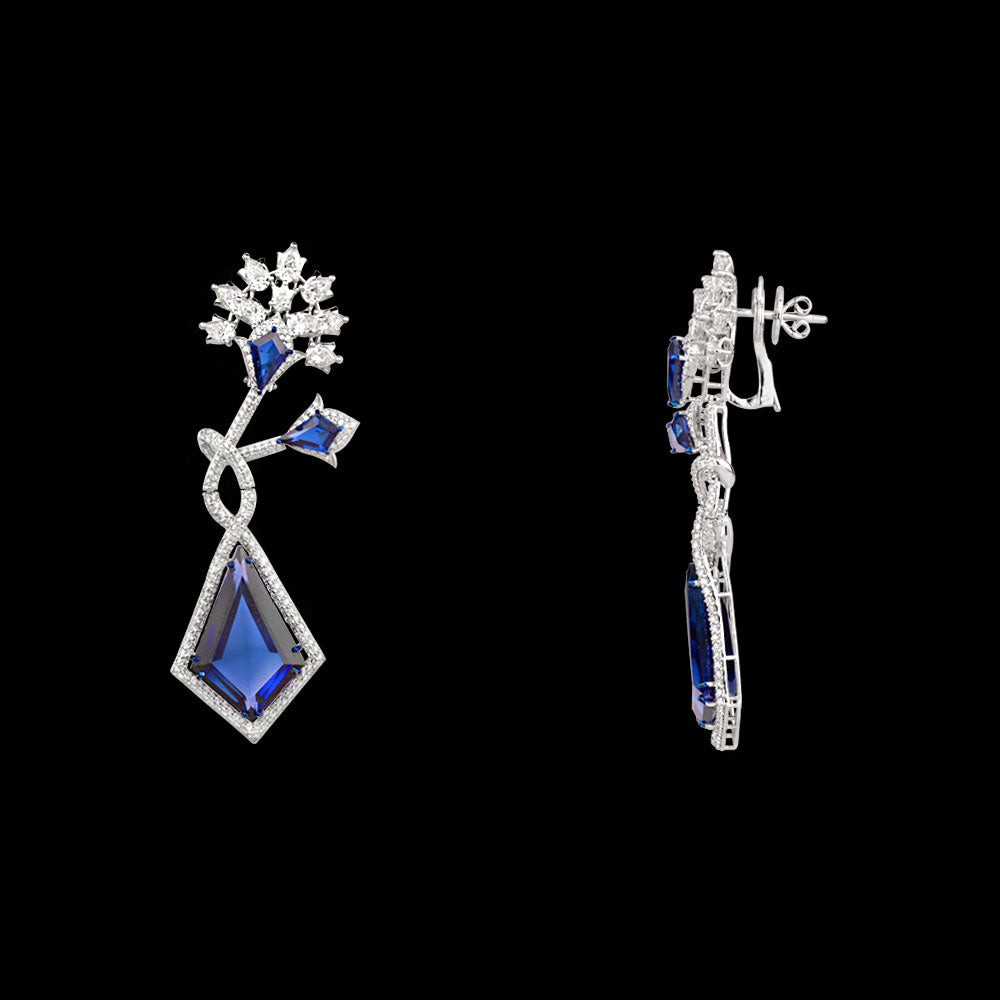 18K White Gold Diamond Jewellery - 8.469ct VS-SI-GH with Colour Stones