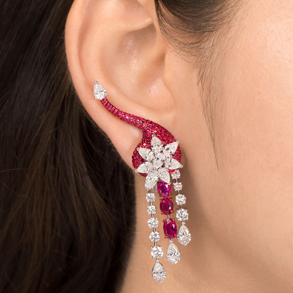 14K White Gold Diamond Jewellery - 6.862ct VS-SI-HI with Colour Stones