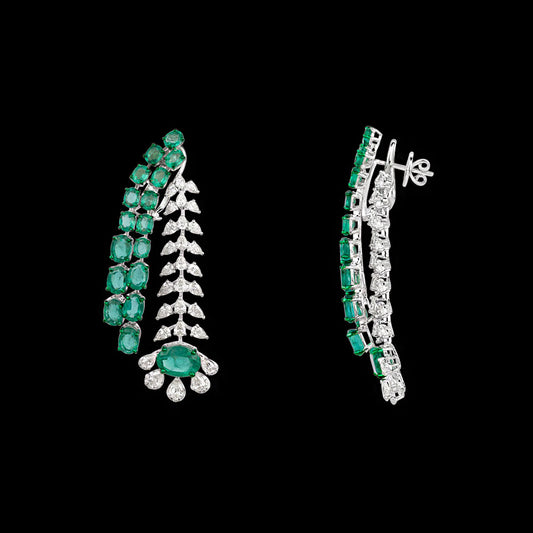 18K White Gold Diamond Jewellery - 7.534ct VVS-VS-IJ with Colour Stones