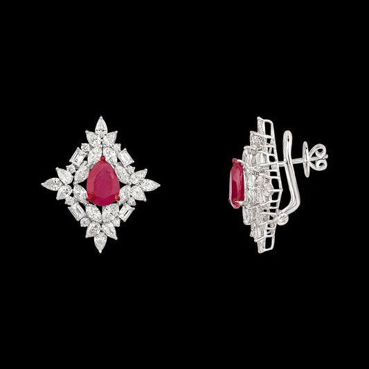 14K White Gold Diamond Jewellery - 8.378ct VVS-VS-HI with Colour Stones