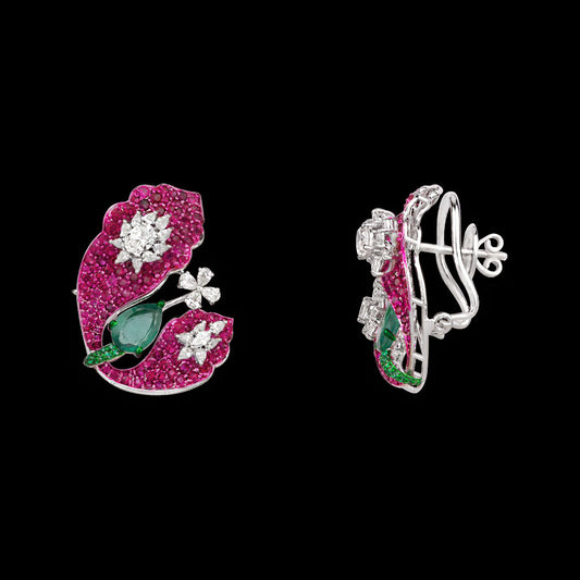 18K White Gold Diamond Jewellery - 1.839ct VS-SI-FG with Colour Stones