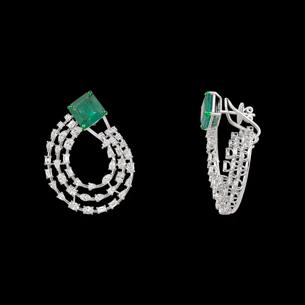 18K White Gold Diamond Jewellery - 10.474ct VS-SI-GH with Colour Stones