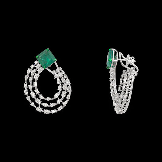 18K White Gold Diamond Jewellery - 10.474ct VS-SI-GH with Colour Stones