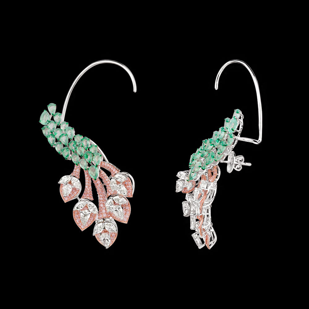 14K White Gold Diamond Jewellery - 8.326ct VS-SI-IJ with Colour Stones