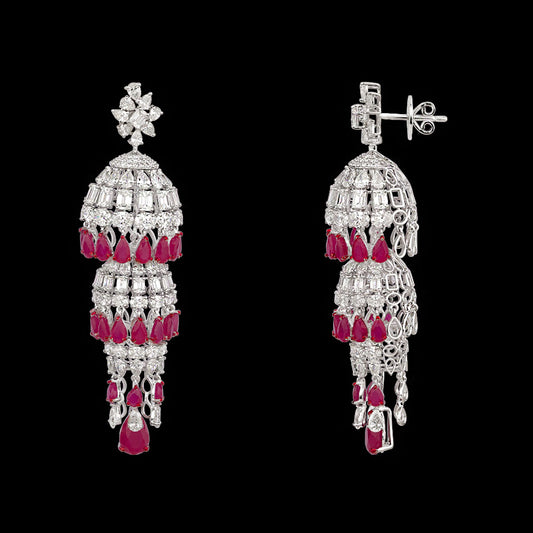 14K White Gold Diamond Jewellery - 17.381ct VS-SI-GH with Colour Stones