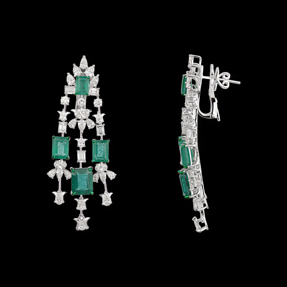 14K White Gold Diamond Jewellery - 10.464ct VS-SI-IJ with Colour Stones