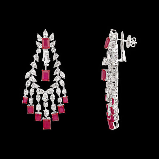 14K White Gold Diamond Jewellery - 13.756ct VS-SI-HI with Colour Stones