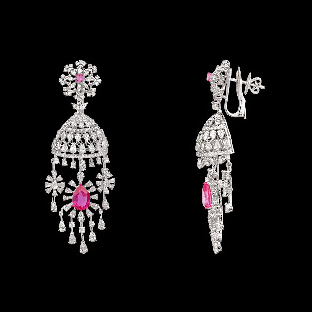 14K White Gold Diamond Jewellery - 10.326ct VS-SI-EFG with Colour Stones