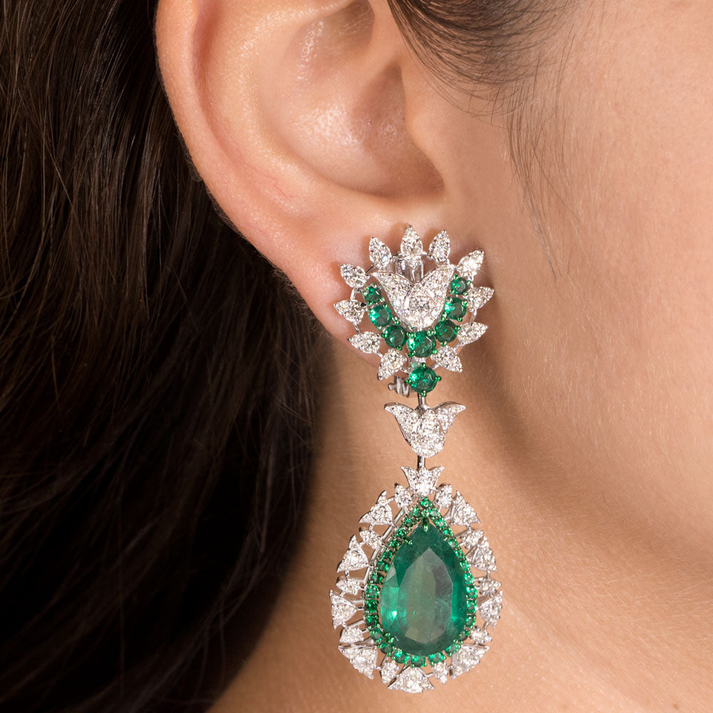 14K White Gold Diamond Jewellery - 3.29ct SI-JK with Colour Stones