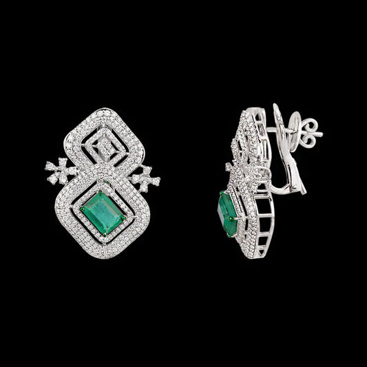 14K White Gold Diamond Jewellery - 2.961ct VVS-VS-FG with Colour Stones