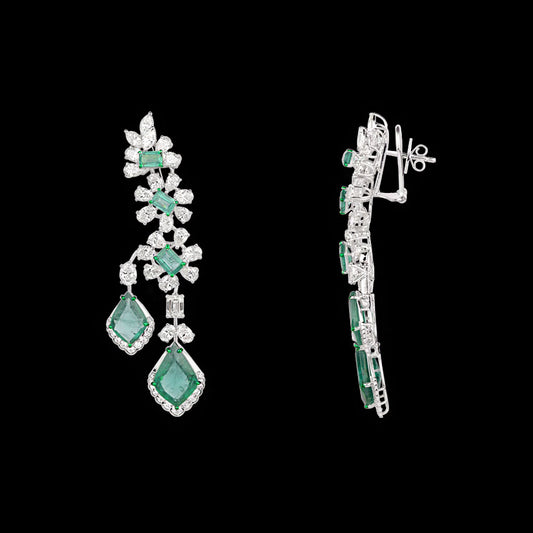 14K White Gold Diamond Jewellery - 14.839ct VS-SI-GH with Colour Stones