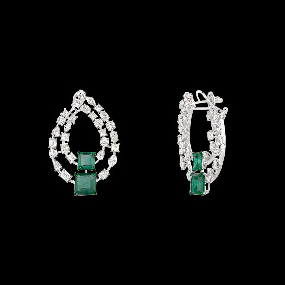 14K White Gold Diamond Jewellery - 17.318ct VVS-VS-HI with Colour Stones