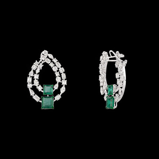 14K White Gold Diamond Jewellery - 17.318ct VVS-VS-HI with Colour Stones