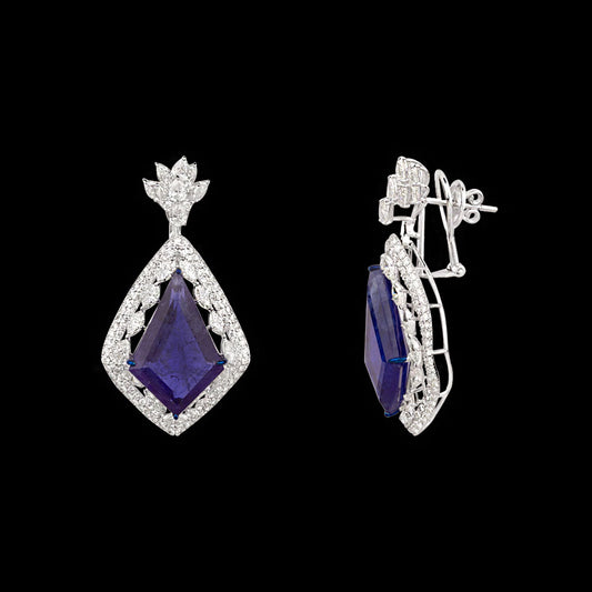 14K White Gold Diamond Jewellery - 10.609ct VS-SI-JK with Colour Stones