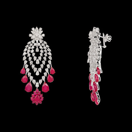 14K White Gold Diamond Jewellery - 17.924ct VS-SI-IJ with Colour Stones
