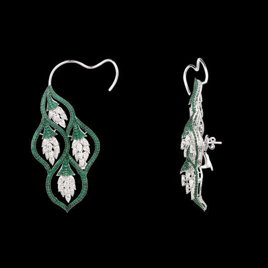 9K White Gold Diamond Jewellery - 14.75ct SI-WK with Colour Stones