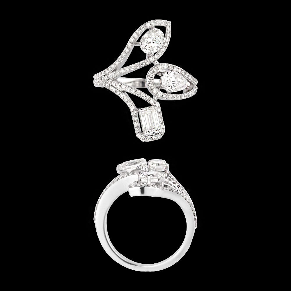 18K White Gold Diamond Ring - 2.08ct VS-SI-GHI