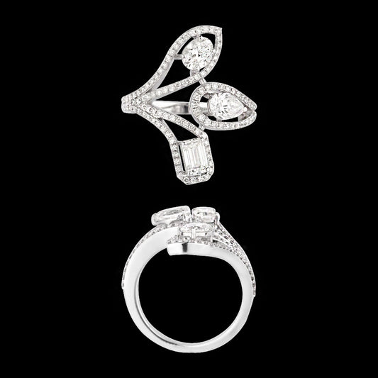 18K White Gold Diamond Ring - 2.08ct VS-SI-GHI