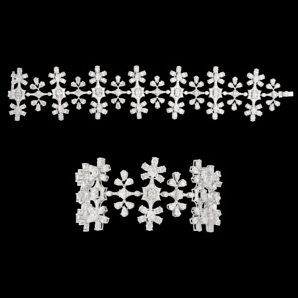 14K White Gold Diamond Bracelet - 29.267ct VS-SI-GH