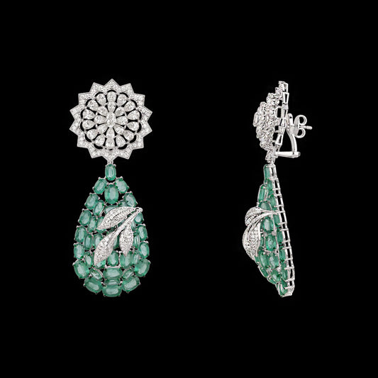 14K White Gold Diamond Jewellery - 11.205ct VVS-VS-IJ with Colour Stones