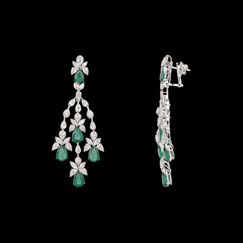 14K White Gold Diamond Jewellery - 15.422ct VS-SI-IJ with Colour Stones
